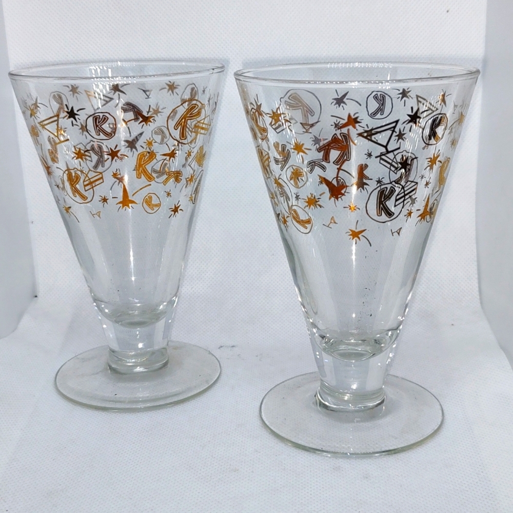 Kahlua Mudslide Glasses Vintage Mid Century Modern  Barware